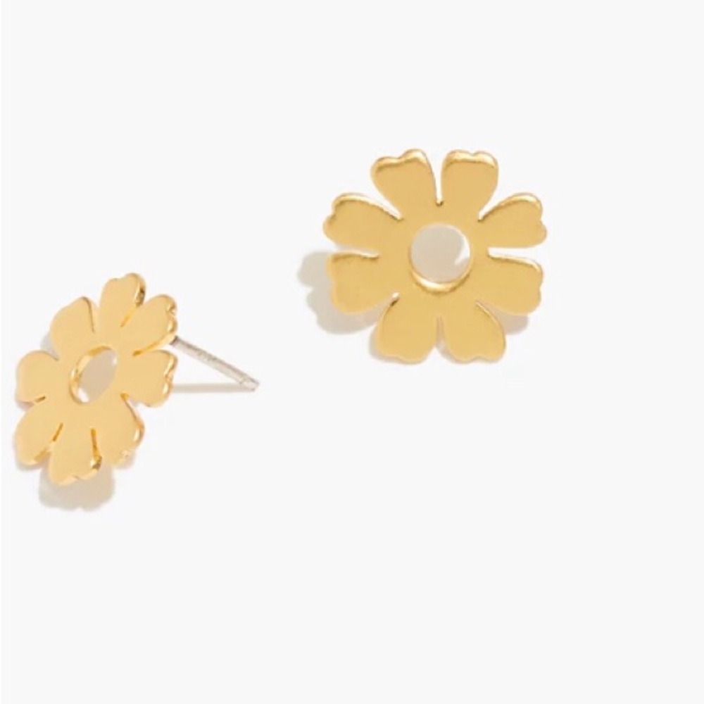 Madewell gold daisy flower earrings